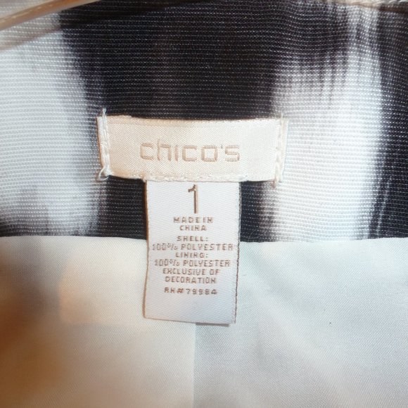 Chico's Women's Long Jacket w/side pockets & hook closure Size 1 - Picture 7 of 9